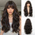 Layered Long Straight Hair Wigs with Fluffy Layers and Curtain Bangs