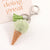Mini & Fluffy Pom Pom Ice Cream Keychains with Tassel