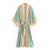 Women's Printed Long Kimono Robe with Belt for Stylish Lounge Wear
