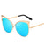 Stylish Retro Cat-Eye Design Metal Frame Mirror Sunglasses for Women