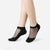 Women's Black Lace Ankle Socks with Sheer Floral Pattern
