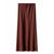 Women’s Elegant Lace-Up Satin Long Skirt in Solid Colors