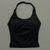 Solid Color Padded Activewear Halter Top for Women