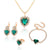 Luxury Rhinestone Heart Jewelry Sets for Weddings and Parties