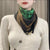 Trendy Geometric Print Triangular Scarf with Magnetic Buckle Closure