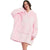 Oversized Plush Hoodie Blanket with Long Flannel Sleeves for Winter