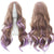 Multi-Colored Ombre Rainbow Wigs with Lush Curls and Bangs