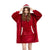 Oversized Plush Hoodie Blanket with Long Flannel Sleeves for Winter