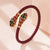 Genuine Leather Braided Double Snake Head Cuff Bangles