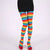 Women's Elastic High Waist Tights with Bold Stripe Design