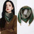 Trendy Geometric Print Triangular Scarf with Magnetic Buckle Closure