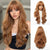 Long & Lush Curly Green Hair Wig with Bangs for Women