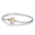 Women's Sun Flower Charm in Snake Chain Sterling Silver Bracelets