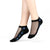 Women's Black Lace Ankle Socks with Sheer Floral Pattern