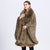 Luxurious Faux Fur Coat with Oversized Collar for Women
