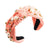 Faux Pearls and Sparkling Rhinestone Decor Wide Knotted Headband