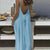 Loose-Fit Spaghetti Strap Solid-Color Summer Dress for Women
