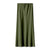 Women’s Elegant Lace-Up Satin Long Skirt in Solid Colors