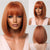 Flattering Short Straight Bob Hair Wigs with Bangs for Women