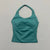 Solid Color Padded Activewear Halter Top for Women
