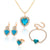 Luxury Rhinestone Heart Jewelry Sets for Weddings and Parties