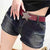 Gothic Punk Crocodile Pattern PU Leather Belt with Star Buckle