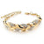 Women's Braided Leaf Fashion Bracelet with Zircon Accents