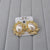 Vintage-Style Women's Large Baroque Pearl Leaf Earrings