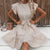 Polka Dot Dress with Chic Butterfly Sleeve Style for Women