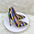 Genuine Leather Retro Stripes Stiletto Pumps