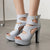 Stylish High-Heeled Platform Women's Sandals with Cut-Out Design