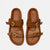 Women's Double-strap Round Toe Flat Sandals with Buckle