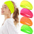 Sweat-absorbing Wide Elastic Fluorescent Headband for Active Wear
