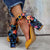 Women's Summer Floral Pattern High Heels Peep Toe Sandals