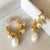 Elegant Baroque Pearl Statement Hoop Earrings