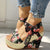 Women's Floral Design Wedge Heel Open Toe Slip-On Sandals