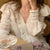 Exquisite Embroidered Lace Long Sleeve Blouse for Women