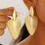 Textured Leaf Statement Oversized Women's Earrings