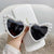 Lovely Inlaid Pearl Fashion Heart-Shaped Sunglasses