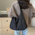 Spacious Solid Color Women's Soft Cloth Shoulder Bags