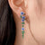 Vintage Enamel Flower Dangle Earrings for Women