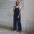 Solid Color Retro Overall Jumpsuits
