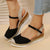 Summer-Perfect Colorblock Slingback Wedges with Closed Front Design