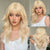 Long & Lush Curly Green Hair Wig with Bangs for Women