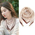Trendy Geometric Print Triangular Scarf with Magnetic Buckle Closure