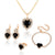 Luxury Rhinestone Heart Jewelry Sets for Weddings and Parties