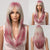 Perfectly Styled Highlighted Long Straight Wigs with Curtain Bangs