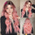 Long & Lush Curly Green Hair Wig with Bangs for Women