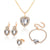 Luxury Rhinestone Heart Jewelry Sets for Weddings and Parties