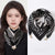 Trendy Geometric Print Triangular Scarf with Magnetic Buckle Closure